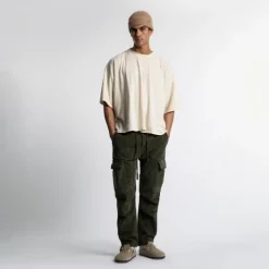 Homme SWEET PANTS CORDUROY CARGO ARMY