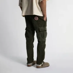 Homme SWEET PANTS CORDUROY CARGO ARMY