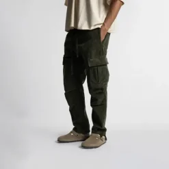 Homme SWEET PANTS CORDUROY CARGO ARMY