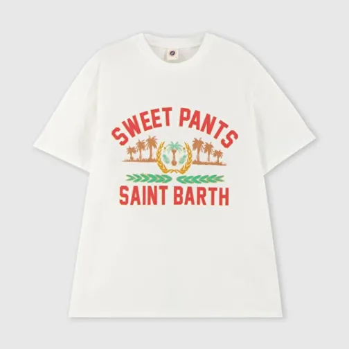 Femme SWEET PANTS CRUISE TEE SAINT BARTH OFF WHITE