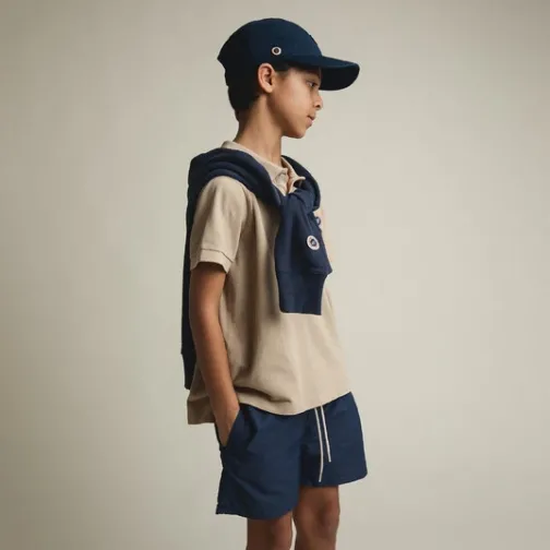 Enfant SWEET PANTS KID FADED POLO WHITE PEPPER