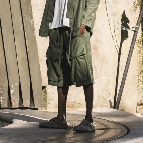 Homme SWEET PANTS LE BERMUDA LIN ARMY