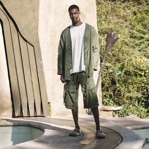 Homme SWEET PANTS LE BERMUDA LIN ARMY